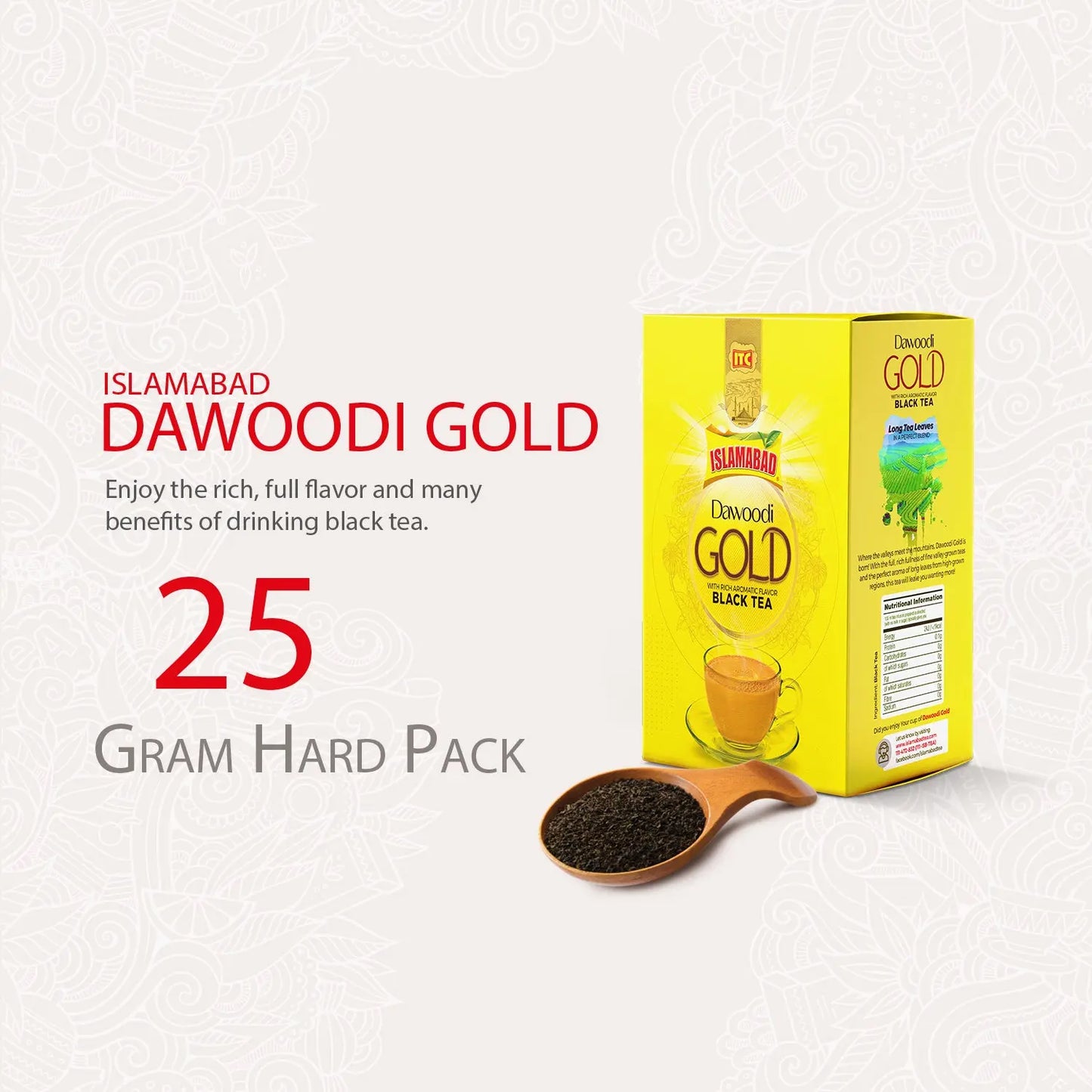 Islamabad Dawoodi Gold Hard Pack 25 Gram Islamabad Tea Company