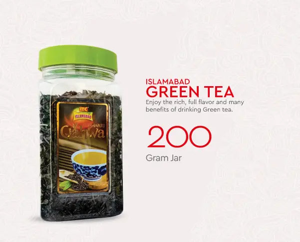 Islamabad Peshawari Qehwa Green Tea Jar 200GM Islamabad Tea Company